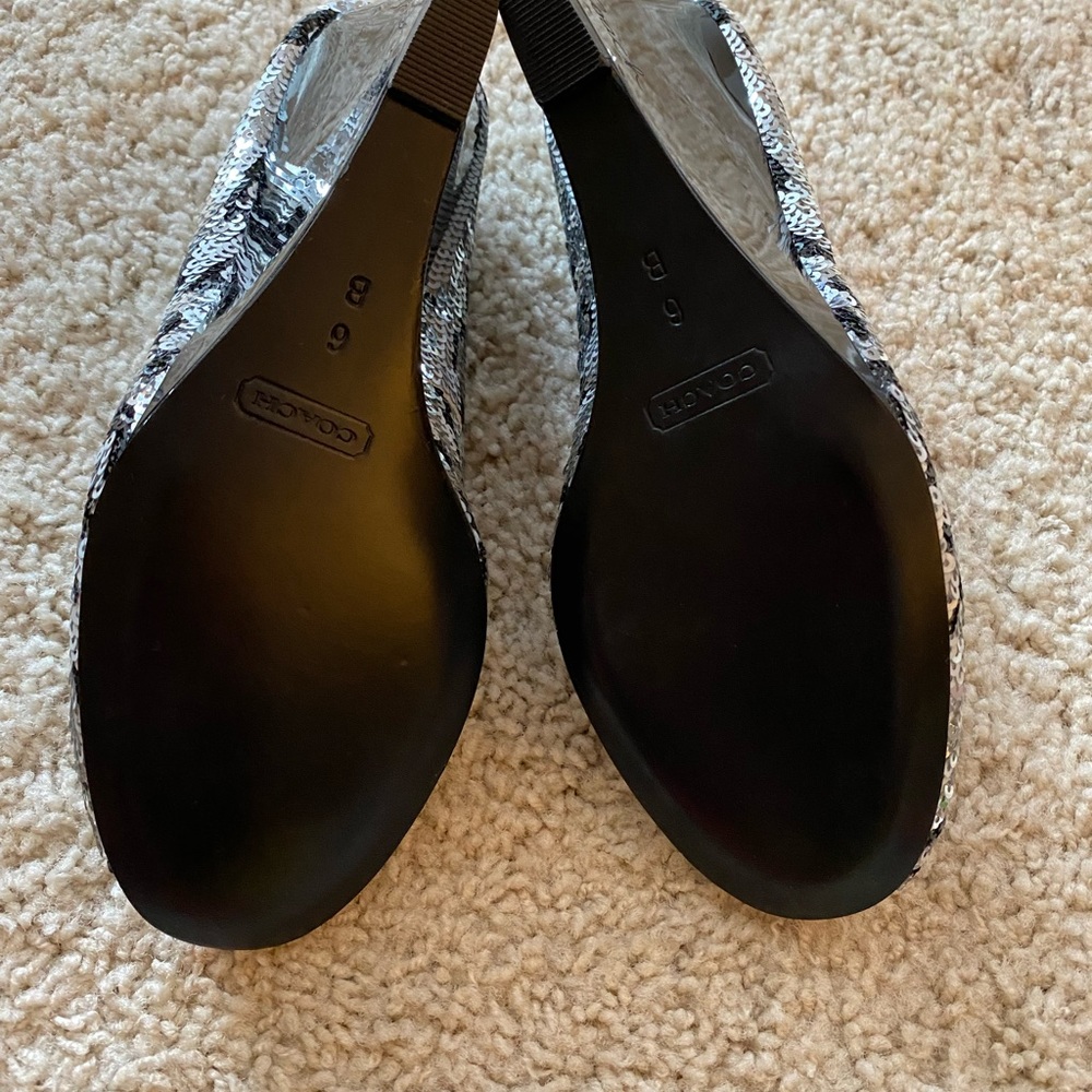 Coach sequin leopard wedge heels - Picture 4 of 4